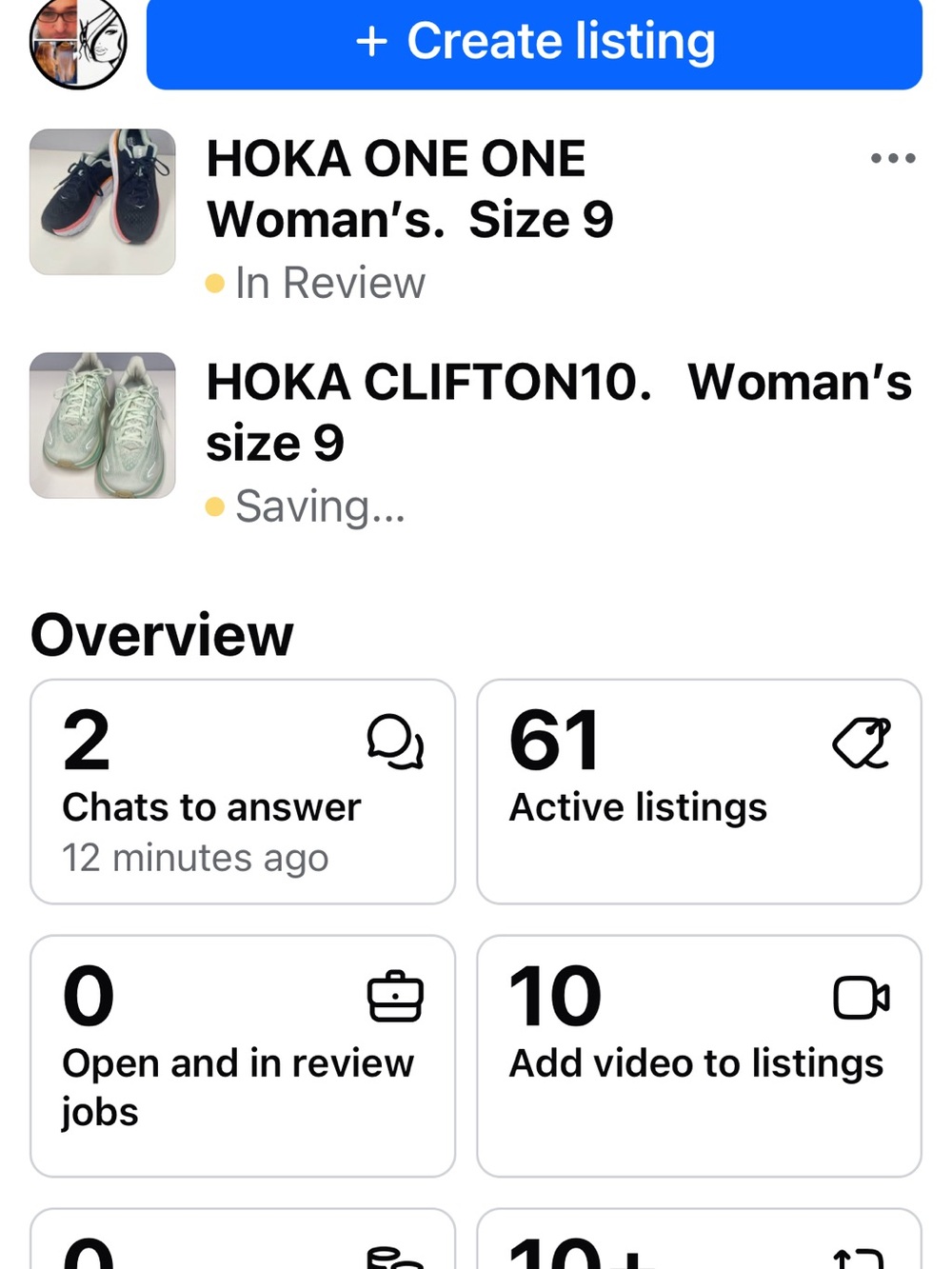 HOKA CLIFTON10 Women's Running Sneakers - Lightweight Comfort size 9 - Picture 8 of 8